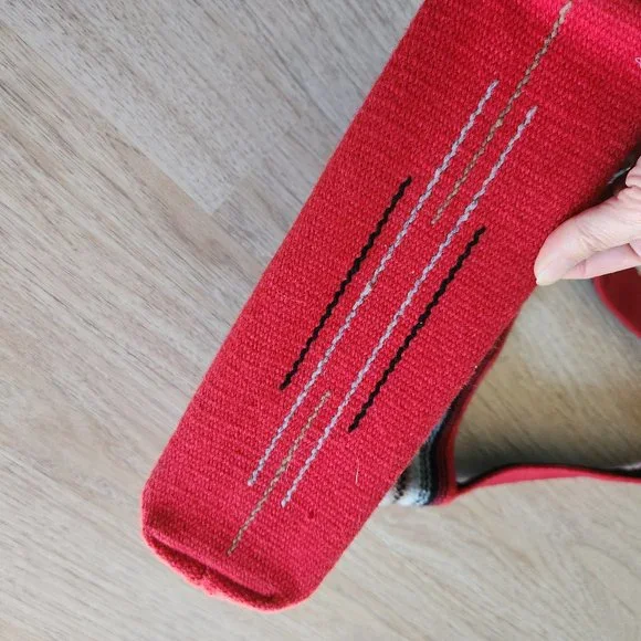 Orteca's Chimayo 100% Wool Hand Woven Navajo Native Southwest Shoulder Bag - Picture 3 of 9